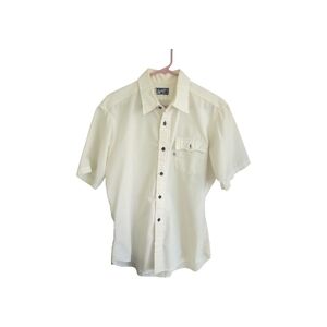 Levi's True Vintage 90's Sunset One Pocket Short-Sleeve Ivory Button-Down Shirt
